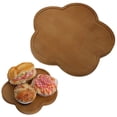 thumbnail image 2 of VGFVFSKGA Flower Petals Wood Serving Tray French Flower Tray Household Snack Board Flat Cake Holder for Bread Sushi Fruit Trays Dried Fruit, 2 of 8