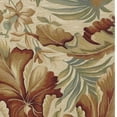 thumbnail image 2 of 2' x 10' Ivory Tropical Leaves Wool Indoor Runner Rug, 2 of 5