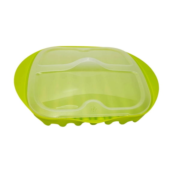 Microwave Splatter Cover Tray With Lid Grease Proof Plate For Cooking And Easy Cleaning