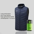 thumbnail image 7 of Heated Gilet for Men Women - USB Electric Heated Vest with 13 Heating Zone 3 Temperature Levels - Lightweight Winter Outdoor Heated Jacket for Hiking Skiing (Battery Pack Not Included) Blue M, 7 of 7