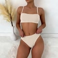 thumbnail image 2 of ThriftyPlait Women Crinkle Textured Two Piece Bikini Set Breathable Slimming Spaghetti Strap High Cut Cheeky Swimsuit Summer Beach Bathing Suit, 2 of 7