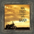 thumbnail image 3 of Classic Motorcycle Bikers "Ride Fast, Live Hard" Sunset with Picture Frame, 10x10 8566, 3 of 6