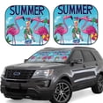 thumbnail image 1 of Balery Beach Flamingo Trio Parasol para parabrisas de coche de 2 piezas | Parasol plegable para parabrisas delantero de coche para la mayoría de sedanes-Medium, 1 of 6