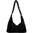 thumbnail image 1 of LHSHIDU Women Corduroy Bag Adjustable Strap Shoulder Bag Crossbody Bag Casual Purse Tote Bag Handbag, 1 of 6