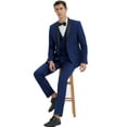 thumbnail image 2 of 4pcs Men Suit Blazer Jacket Vest Pants Bow Shawl Collar Flap Pockets for Wedding Cocktail Prom Groomsmen Clothing Classic Stylish Elegant Formal Attire, 2 of 9