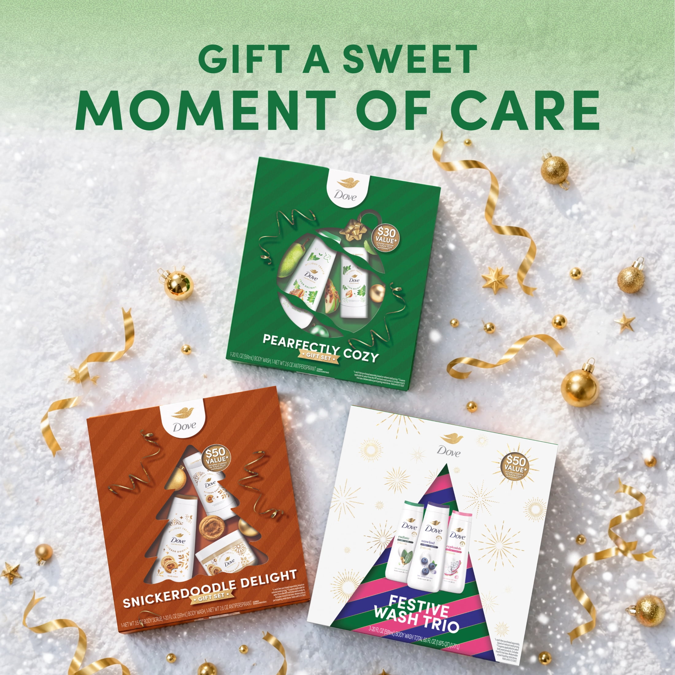 Dove Limited Edition Pearfectly Cozy Gift Set For Hydrated Soft Skin & Odor Protection, 2 Count