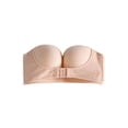 thumbnail image 4 of Women Sexy Strapless Gather Bra,Front Closure Push Up Invisible Lingerie, 4 of 5