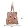 thumbnail image 3 of Bolsas De Hombro Bolso de axila para mujer Bolsos de malla hueca con flor tridimensional (caqui) Likrtyny Para Estrenar, 3 of 9