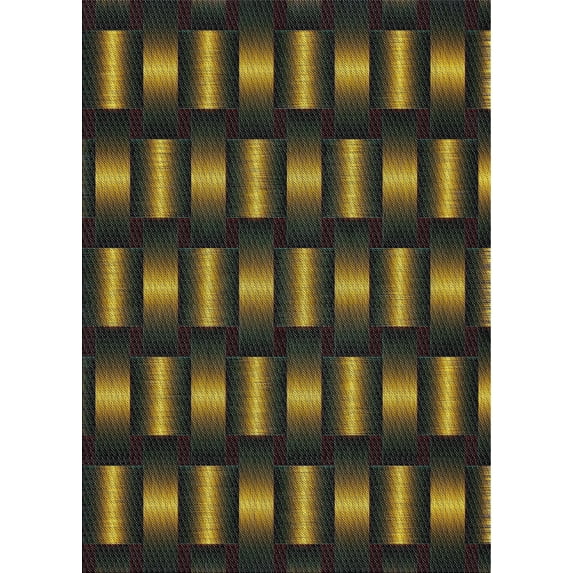 Ahgly Company Indoor Rectangle Patterned Brown Novelty Area Rugs, 5' x 7'
