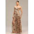thumbnail image 4 of Vestido largo estampado Bellabarnetten Gemma sin mangas con abertura alta, 4 of 6