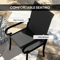 thumbnail image 4 of CoSoTower 4 Piece PE Rattan Patio Dining Chairs with Steel Frame, for Garden, Backyard, Pool Side, Porch, Black, 4 of 7
