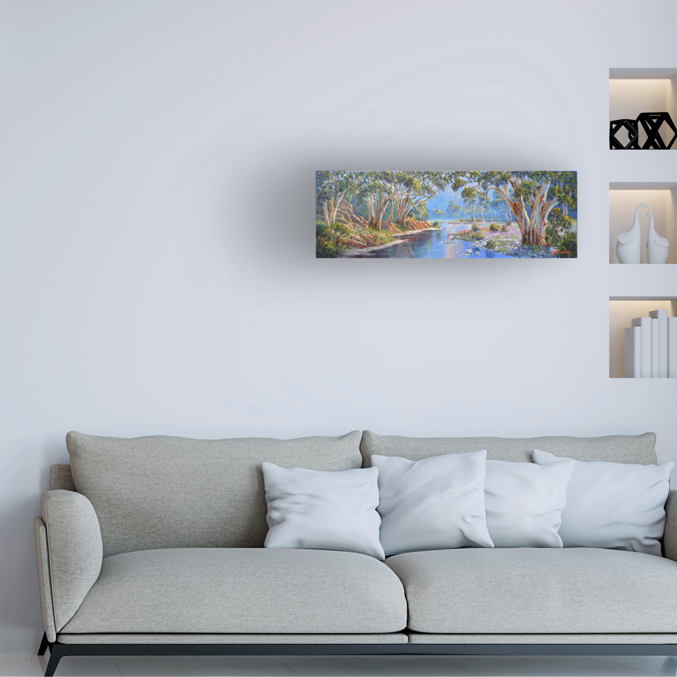 Canvas Wall Art - John Bradley 'Colours of the Flinders - Brachina Gorge' Wall Art for Living Room, Bedroom, or Office Décor by Trademark Fine Art - 19 x 6 Inches