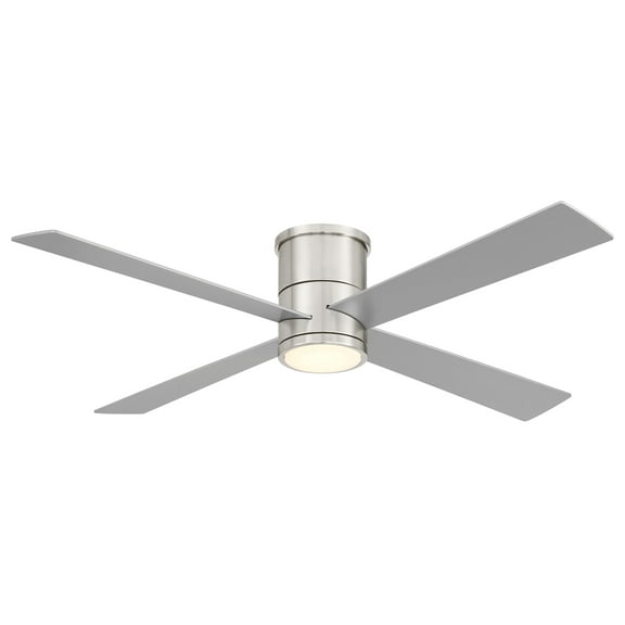 Minkaaire F797L-BN/SL Falco 54" 4 Blade Indoor Led Flush Mount Ceiling Fan - Silver