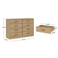 thumbnail image 3 of Mainstays Ardent 53.75" Wide 8 Drawer Dresser, Euro Oak, 3 of 7