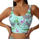 thumbnail image 1 of Balery Hippo With Flamingos And Crocodiles Sujetadores deportivos con espalda cruzada para mujer, acolchados, sin costuras, de alto impacto, ideales para yoga, gimnasio, entrenamiento y fitness.-, 1 of 8