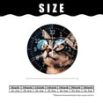 thumbnail image 2 of 12 Inch Wall Clock Battery Operated Silent Clock Decorative for Office, Kitchen, Outdoor, Living Room，A Cat Wearing Glasses Beautiful Drawing, 2 of 5