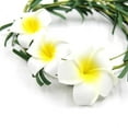 thumbnail image 6 of Artificial Plumeria Frangipani Flower，10 Pcs White Hawaiian Artificial Flower Petals Hawaiian Flower Centerpiece Floating Flowers for Pool, Hair Hat Floral for DIY Crafts Home Beach Wedding Party, 6 of 7