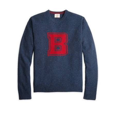 - Donegal Intarsia B Wool Sweater