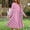 023 Pink, variant on Hvot&aat Women's Floral Print A-Line Dress Long Sleeve Crewneck Loose Flowy Dresses Elegant Knee-length Vacation Casual Dress