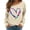 Beige, variant on Valentines Shirts Off Shoulder Shirt Love Heart Print Crewneck Long Sleeve Heart Print Shirts Tunic Sweatshirts Trendy Tops Oversized Pullover Tops Casual Tops Love Heart Holiday Shirts Red M
