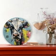 thumbnail image 2 of Dreamtimes Wall Clock Cow Portraits 10 Inch Silent Non Ticking Quality Quartz Battery Operated Digital Round Easy to Read for Home Office Kitchen Decorative, 2 of 7