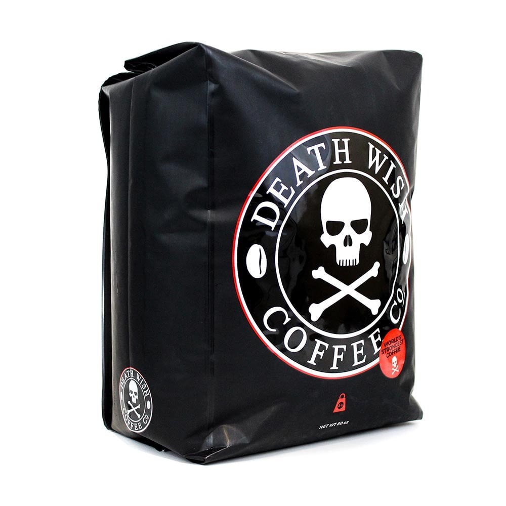 Death Wish Coffee Company Organic Fair Trade Strong Ground Coffee, 5 Lb