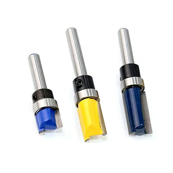 3Pcs Professional Woodworking Router Bits, 1/4" Shank for Slotting and Trimming