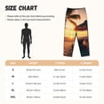 thumbnail image 2 of Salouo Hawaiian Sunset Beach Print Women's Pajama Pants Casual Loose Sweatpants PJs Flowy Pants Drawstring Palazzo for Women Wide Leg Pants Lounge Pajama -Large, 2 of 8