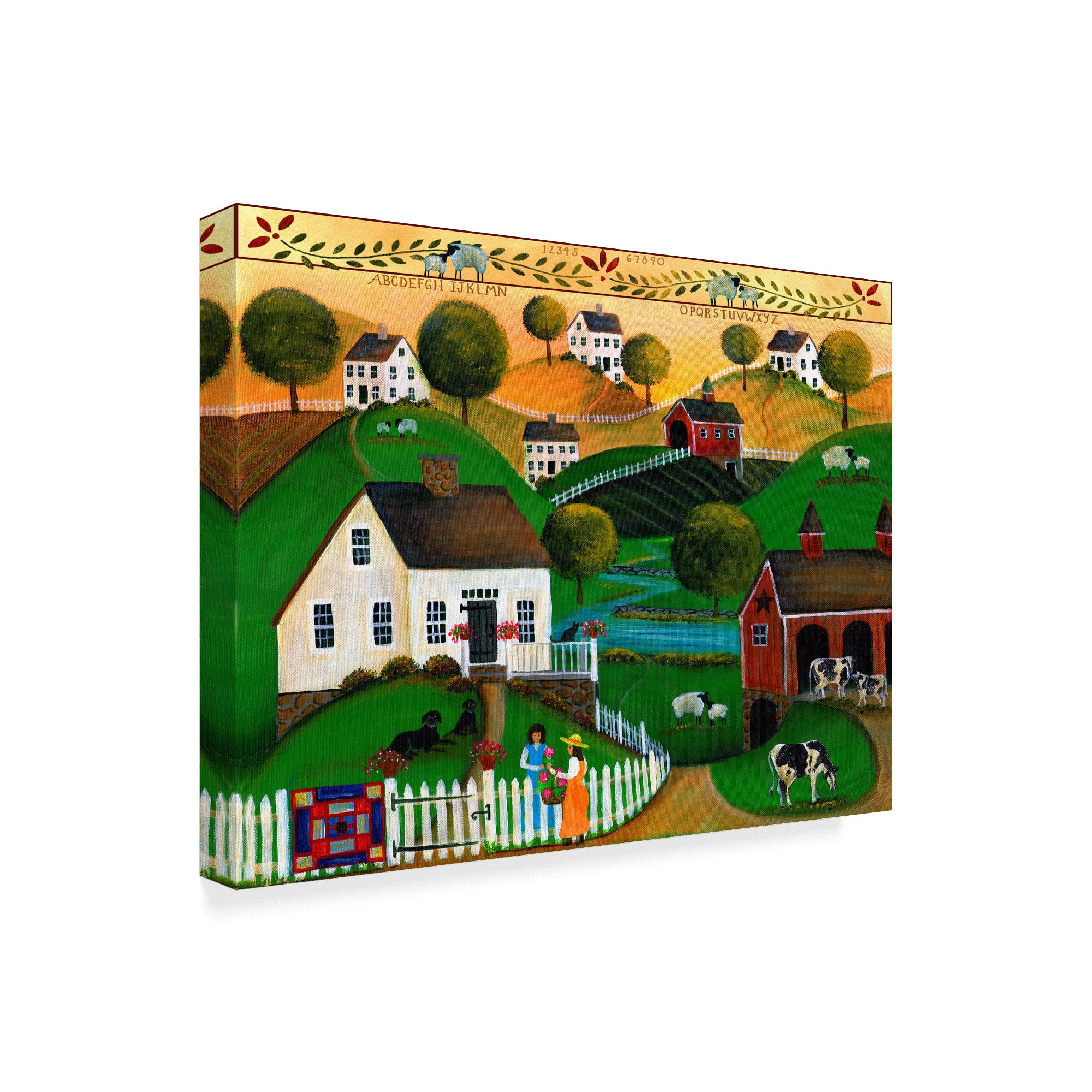 Trademark Fine Art 'May Your Home Be Blessed With Many Friends' Canvas Art by Cheryl Bartley