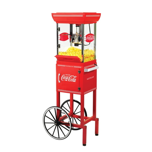 Nostalgia Coca-Cola 2.5-oz Popcorn Cart - 48 Inches Tall