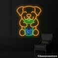thumbnail image 3 of Glowneon Dog Drink Bubble Tea Neon Sign, Bubble Tea Led Sign, Boba Tea Neon LED Light, 3 of 5
