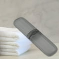 thumbnail image 3 of Unique Bargains 1 Pcs Toothbrush Travel Case Traveling Plastic Portable Toothbrush Holders Cases 7.87"x2.17" Clear Black, 3 of 6