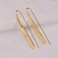 thumbnail image 3 of 14K Gold Plated Bar Dangle Earrings - Hypoallergenic Long Threader Drop Earrings for Women, 3 of 10