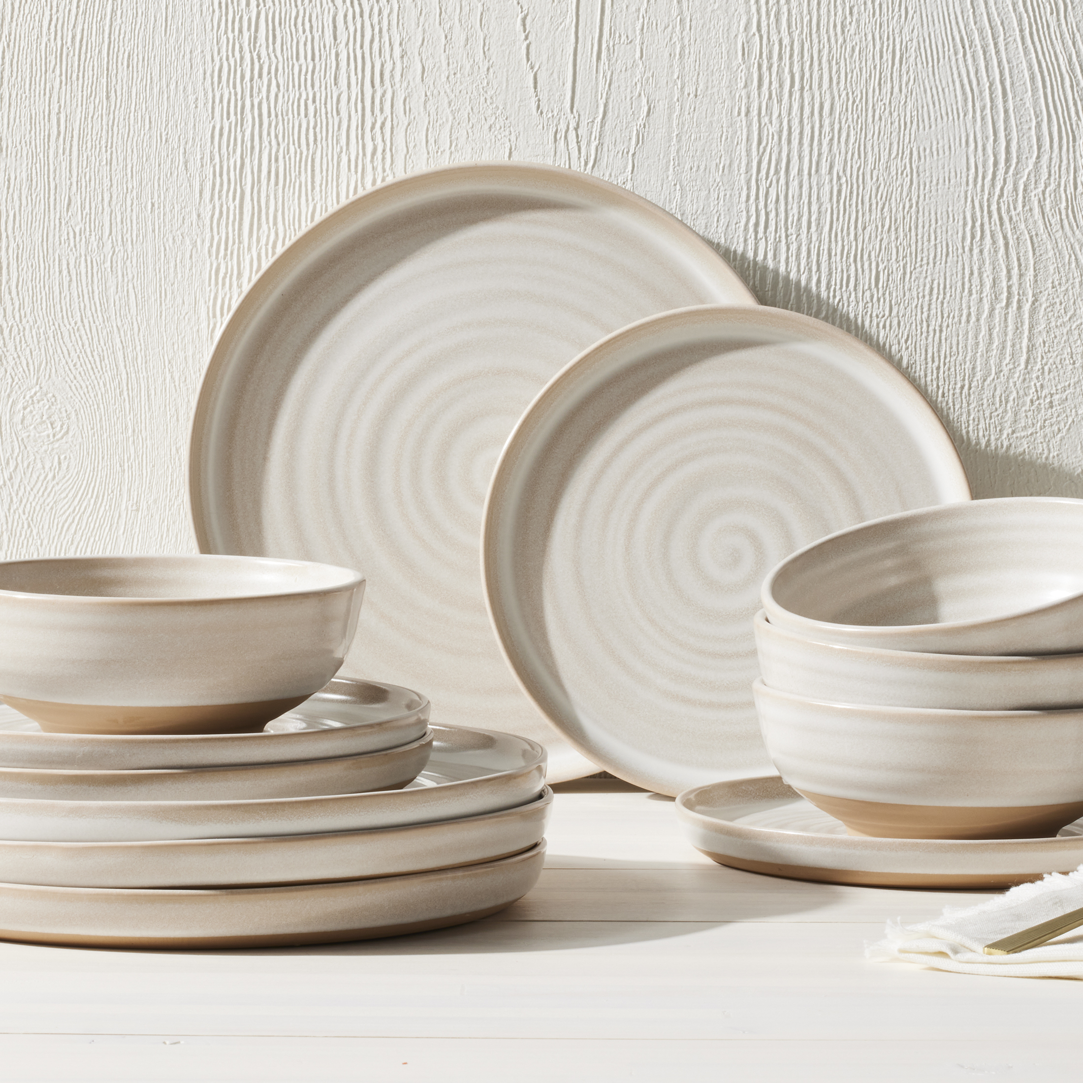 Better Homes & Gardens Collins Cream Stoneware 12-Piece Set photo 2