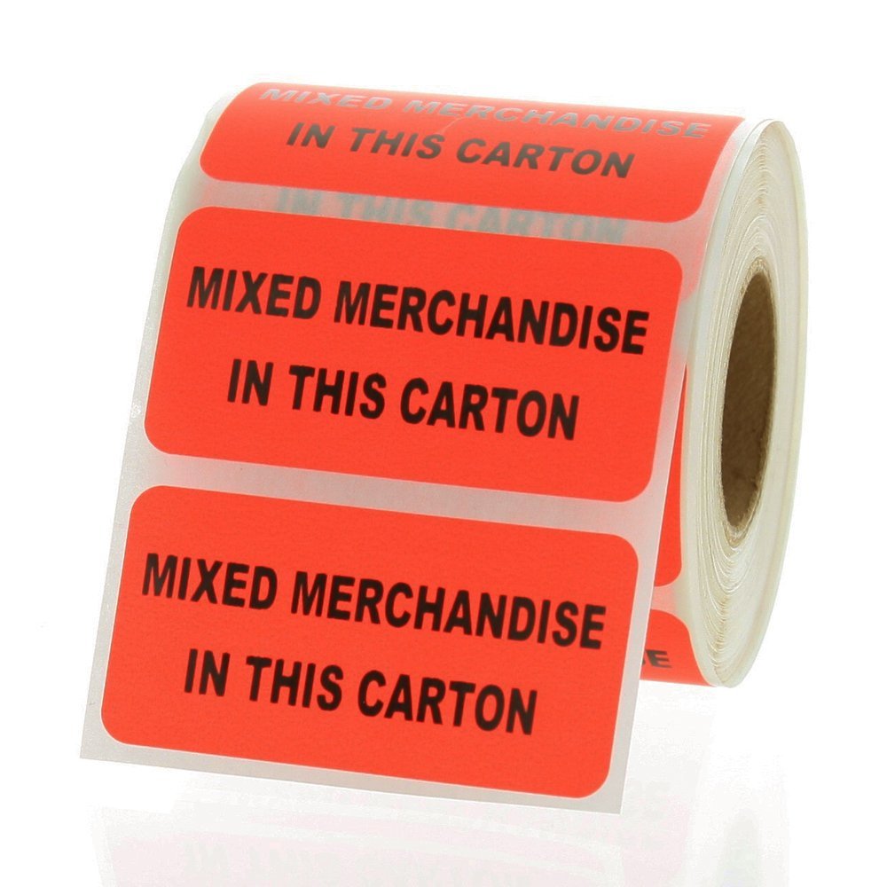 MIXED MERCHANDISE IN THIS CARTON Inventory Labels 2" x 1" 500 Labels