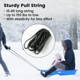 thumbnail image 6 of 36 Inch Blue Snow Sled for Kids & Adults, High-Speed Downhill Toboggan with Pull Rope & Handles, for Winter Sports, 6 of 8