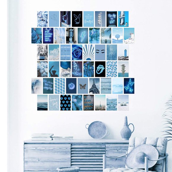 67+ Pretty Blue Collage Aesthetic Ideas