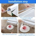 thumbnail image 4 of 8pcs Slide Cutter 13inch Reusable Food Wrap Cutter Blue Cling Film Cutter Plastic Wrap Dispenser Refillable Home Kitchen Supply, 4 of 6