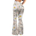 thumbnail image 2 of Xoenoiee Daisy Print Womens Flare Pants Yoga Leggings High Waisted Bootleg Pants Elastic Bell Bottom Pants Bootcut Sweatpants, M, 2 of 7