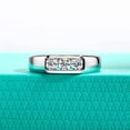 thumbnail image 3 of Three Moissanite Stones 0.2 Carat Moissanite Men's Wedding Ring, 925 Sterling Silver Engagement Band for Women, GRA Certified Jewelry Gift, 3 of 6