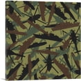thumbnail image 1 of ARTCANVAS Navy Army Green Brown Black Camo Camouflage Pattern Canvas Art Print - Size: 12" x 12" (1.50" Deep), 1 of 9