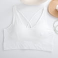thumbnail image 4 of B91xZ Womens Full-Figure Bra Mid Crossback Sports Bra,White One Size, 4 of 4
