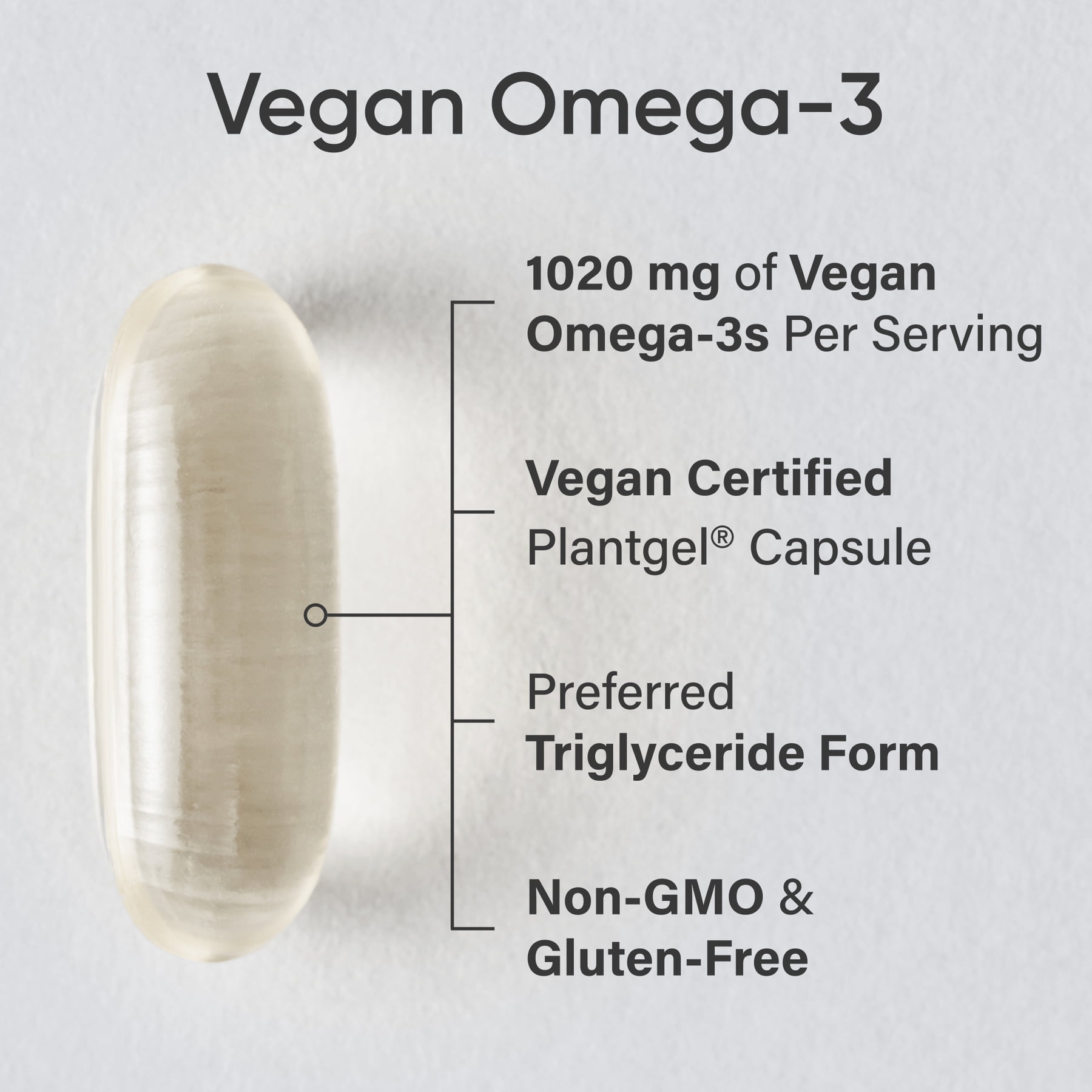 Sports Research® Highest Levels of Vegan Omega 3 DHA & EPA Softgel Fatty Acids (Carrageenan Free)