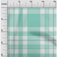 thumbnail image 2 of oneOone Polyester Spandex Turquoise Blue Fabric Check Quilting Supplies Print Sewing Fabric By The Yard 56 Inch Wide, 2 of 4