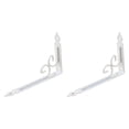 thumbnail image 1 of 2 soportes para estantes de pared, soportes de esquina resistentes y decorativos. Blanco, 1 of 9