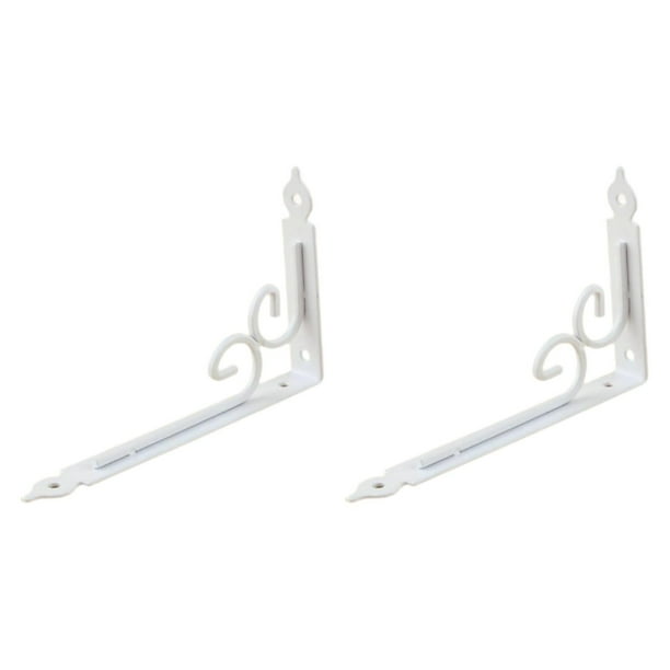2 soportes flotantes para estantes de pared, gruesos, resistentes y decorativos. Blanco