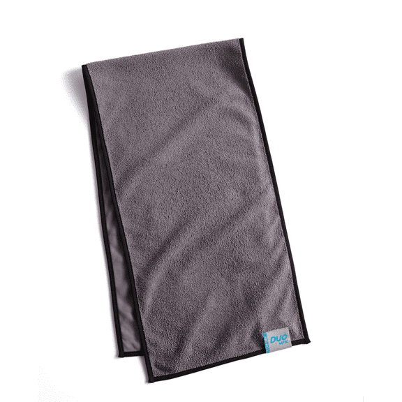MISSION Dual Action Cooling & Drying Towel, Charcoal/Black