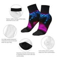 thumbnail image 5 of Sigee Futuristic Purple Panther A、 for Crew Soft Moisture-wicking Socks ,Cushion Moisture Wicking Boot Socks for Men and Women, 5 of 7