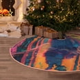thumbnail image 5 of Bingfone Christmas Tree Skirt Mat Christmas Decoration Interior 48" -Neon Rabbit In Archway, 5 of 6