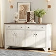 thumbnail image 2 of 59" Wide Sideboard Buffet With 4 Doors And 2 Drawers, Adjustable Shelves, 2 of 6